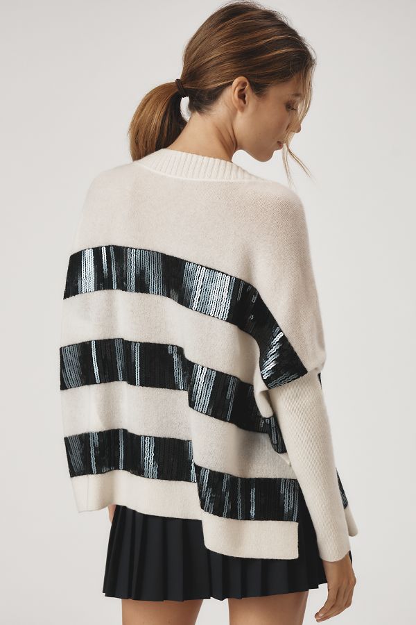 Slide View: 2: Maeve Cashmere Sequin Jumper