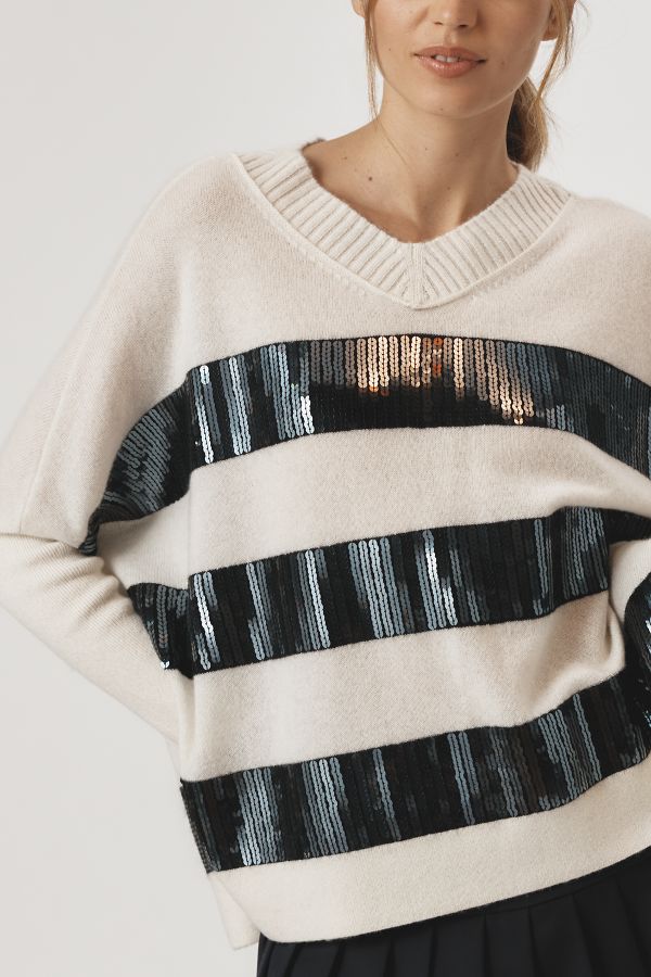 Slide View: 4: Maeve Cashmere Sequin Jumper