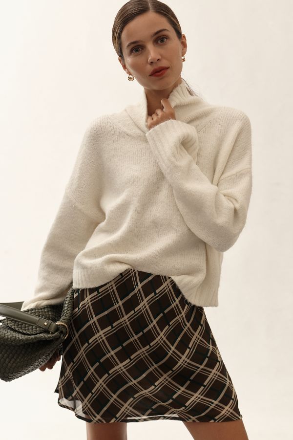 Slide View: 4: The Lennon Wide-Sleeve Turtleneck Sweater by Pilcro