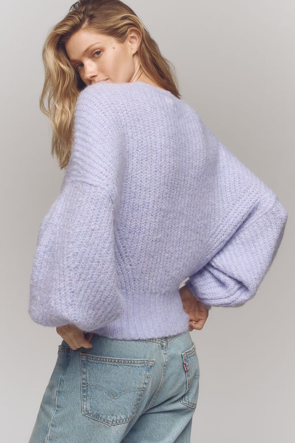 Slide View: 4: The Blake Slouchy-Sleeve Crew-Neck Sweater by Pilcro