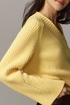 Thumbnail View 5: By Anthropologie Bell-Sleeve V-Neck Sweater