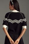 Thumbnail View 2: Maeve Cashmere Ruffle-Sleeve Mock-Neck Sweater