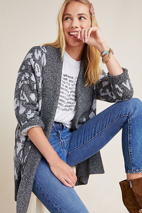 Slide View: 1: Molly Leopard Cardigan