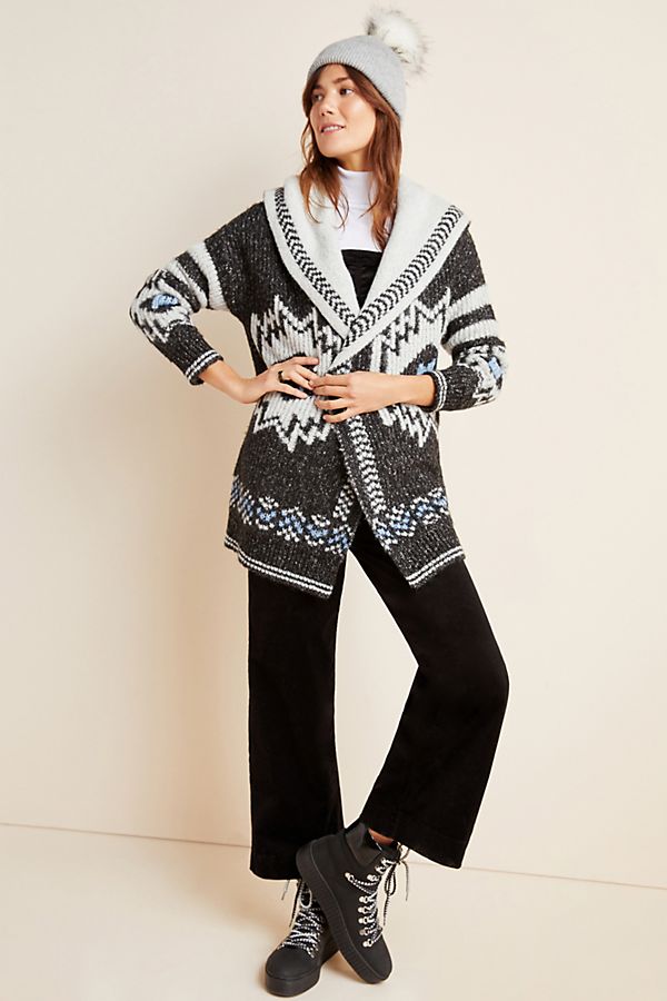 Slide View: 1: Nia Geometric Cardigan