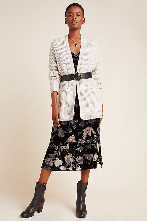 Slide View: 1: Twyla Waffle-Knit Cardigan