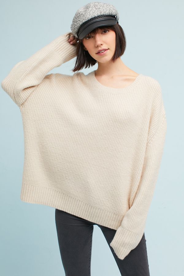 Oversized Scoop Neck Pullover | Anthropologie