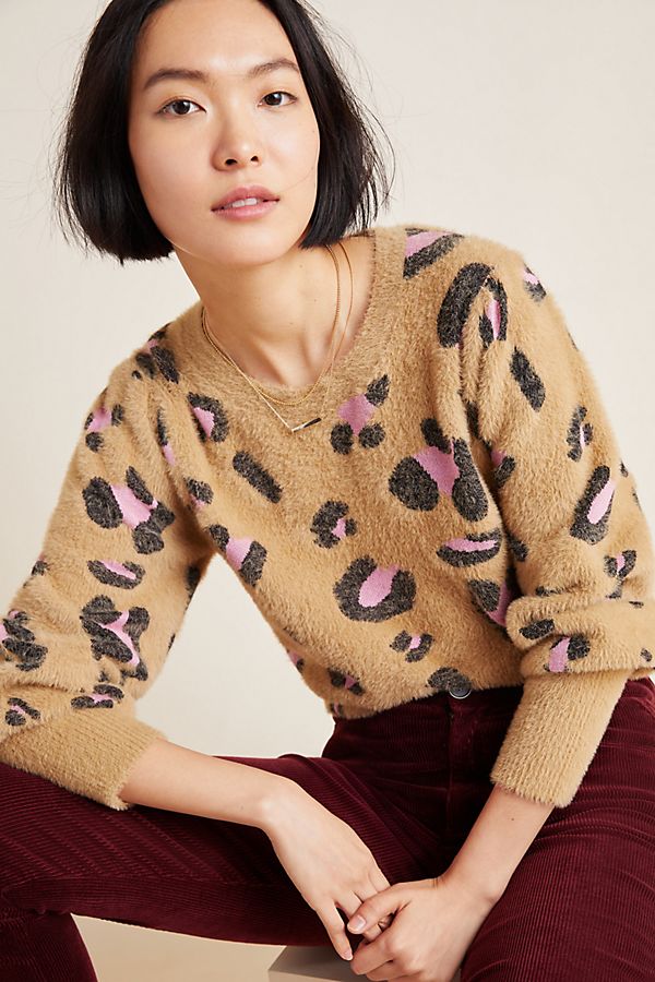 Anthropologie Leopard Sweater