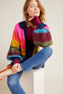 rainbow stripe cardigan
