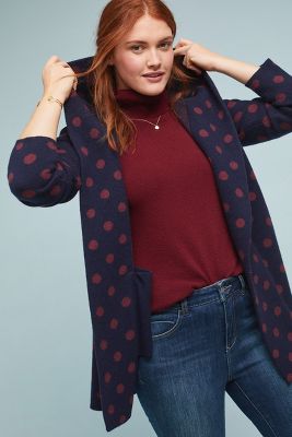 anthropologie polka dot sweater