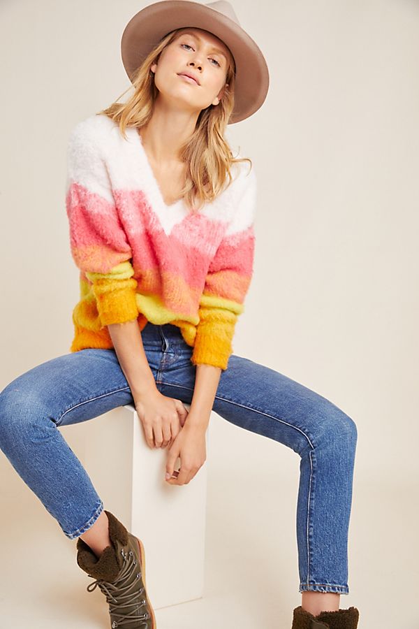 Slide View: 1: Simone Striped Sweater