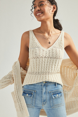 beige sweater tank