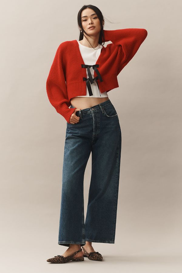 Vista diapositiva: 3: Di Anthropologie Rhea Cardigan Crop con fiocco e frontale