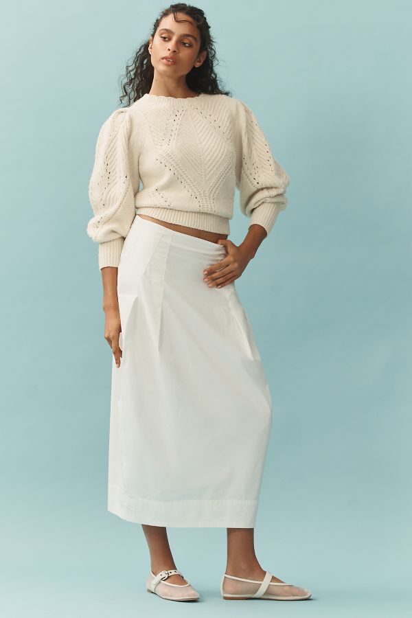 Slide View: 3: By Anthropologie Scalloped Collar Jumper