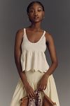 Thumbnail View 1: By Anthropologie Scalloped Babydoll Pointelle Sweater Tank