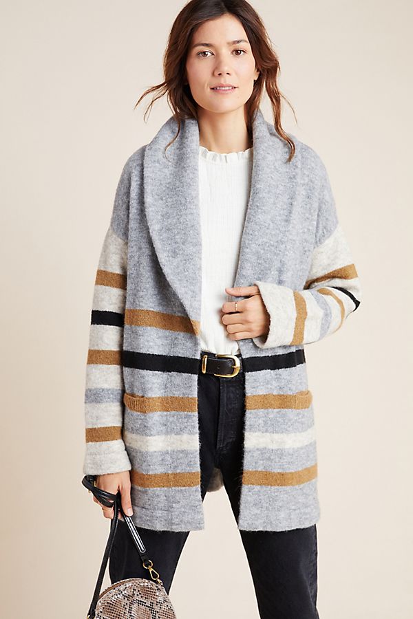 Slide View: 1: Vanja Striped Cardigan