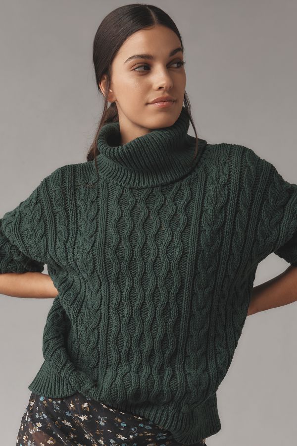 Vista diapositiva: 1: Pilcro Oversized Roll-Neck Cable Jumper