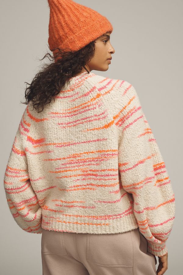 Slide View: 4: Pilcro Balloon-Sleeve Crew-Neck Sweater