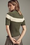 Thumbnail View 2: Pilcro Gestreifter Kurzarm Mock-Neck Jumper