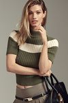 Thumbnail View 1: Pilcro Gestreifter Kurzarm Mock-Neck Jumper