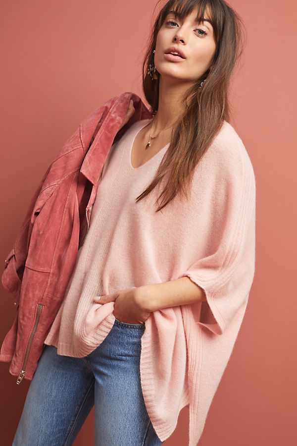 Slide View: 1: Cashmere Poncho