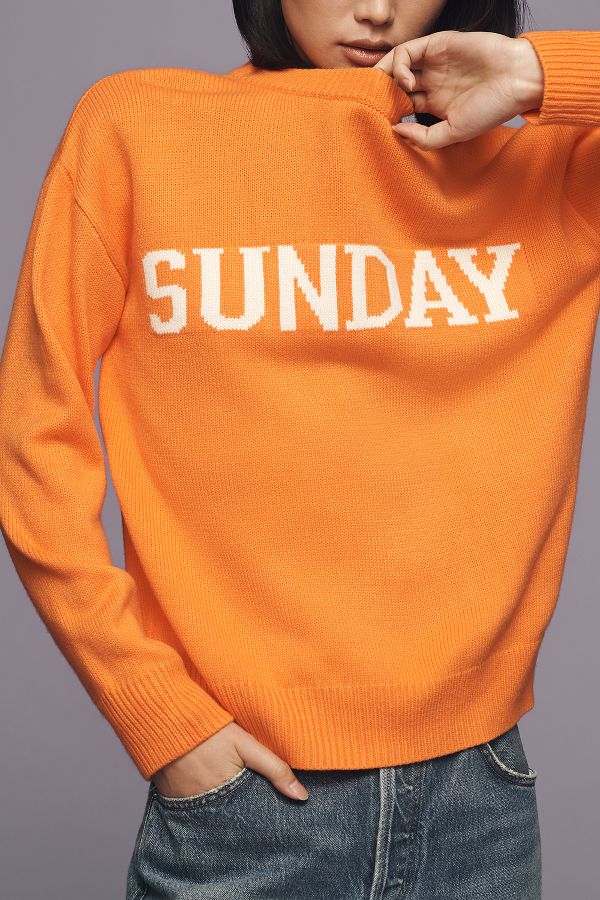 Slide View: 4: English Factory Weekend Graphic Crew-Neck Sweater