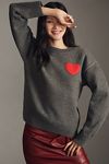 Thumbnail View 2: English Factory Heart Icon Long-Sleeve Crew-Neck Sweater