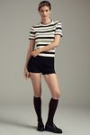 Thumbnail View 3: English Factory Short-Sleeve Striped Knit Sweater