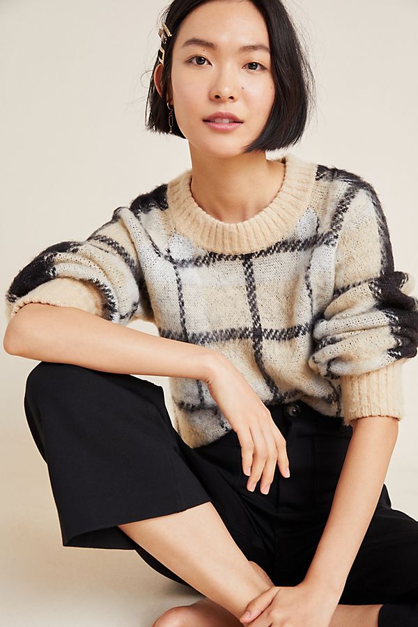 Slide View: 1: Jessa Windowpane Sweater