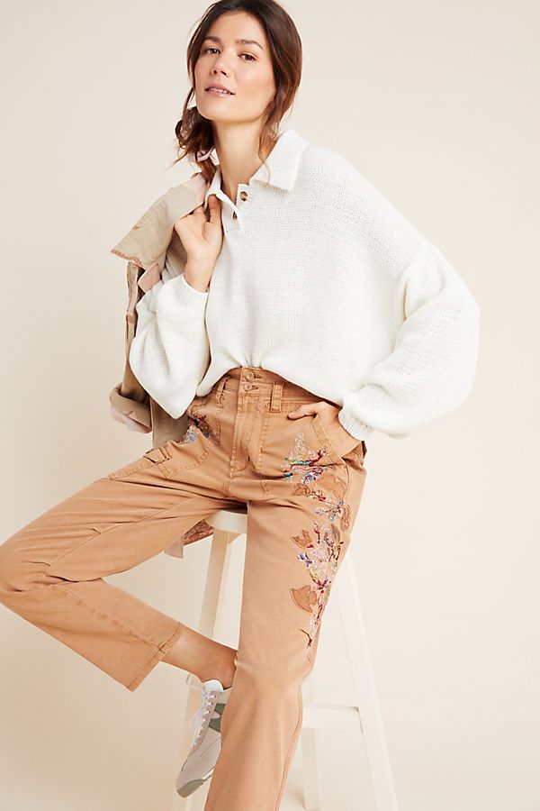 Slide View: 1: Evelyn Collared Sweater