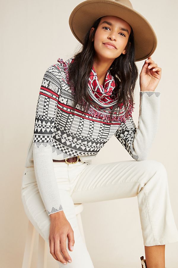 Slide View: 1: Benicia Fringed Sweater
