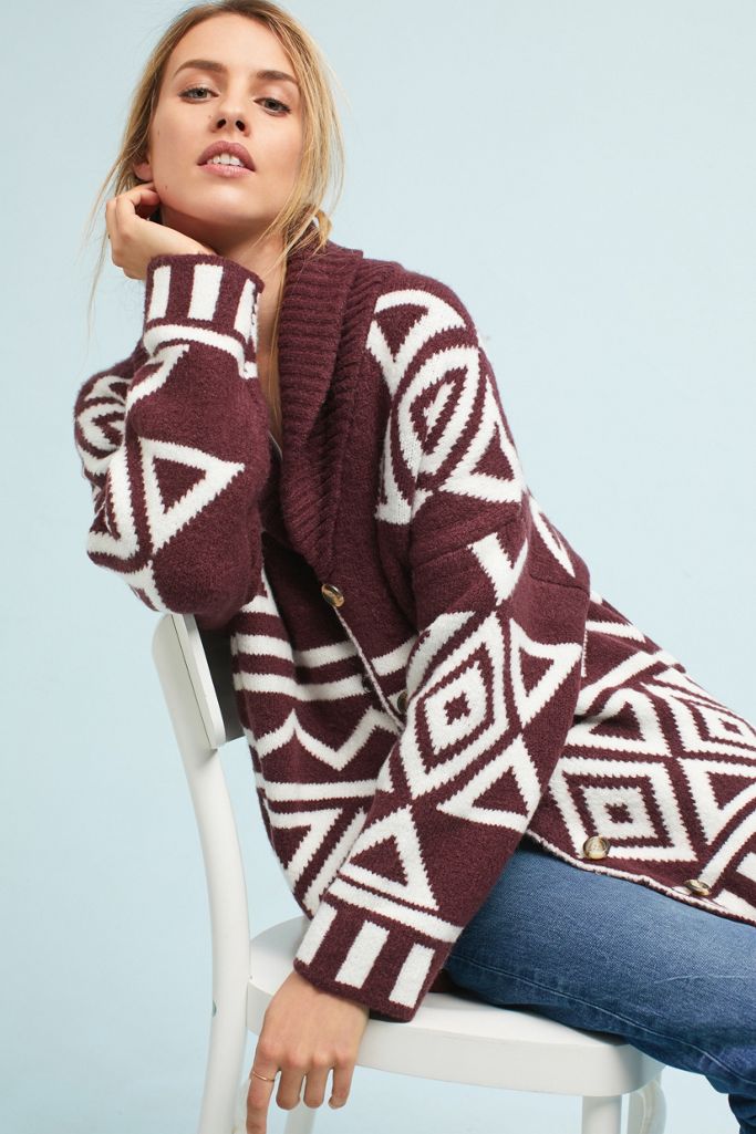 Intarsia Oversized Cardigan Anthropologie