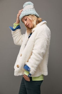 anthropologie fuzzy jacket