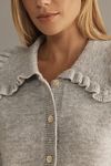 Thumbnail View 2: The Ainsley Ruffle-Collar Cardigan Sweater by Self Contrast 