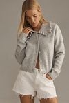 Thumbnail View 1: The Ainsley Ruffle-Collar Cardigan Sweater by Self Contrast 