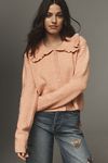 Thumbnail View 1: The Ainsley Ruffle-Collar Cardigan Sweater by Self Contrast