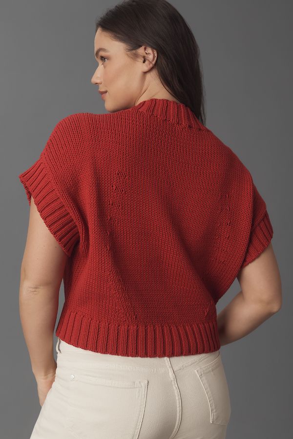 Slide View: 6: The Pippa Mock-Neck Sweater by Maeve: Extended Shoulder Edition