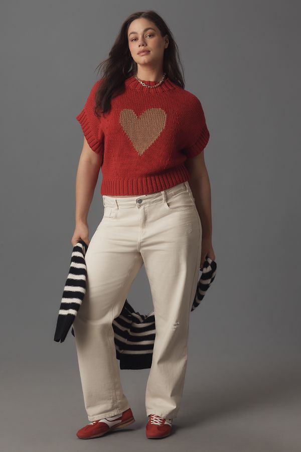 Slide View: 7: The Pippa Mock-Neck Sweater by Maeve: Extended Shoulder Edition