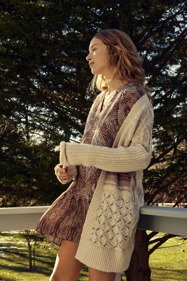 Pilcro Jemma Cable-Knit Cardigan