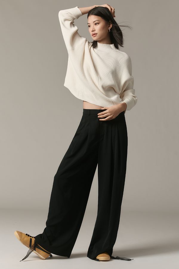 Slide View: 2: The Meredith Mock-Neck Sweater by Maeve