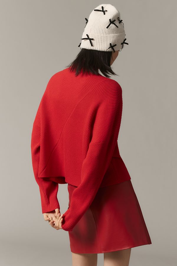 Slide View: 3: The Meredith Mock-Neck Sweater by Maeve