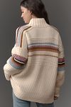 Thumbnail View 2: Maeve High-Collar Mixed-Stitch Cardigan Sweater