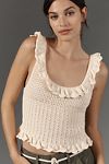 Thumbnail View 1: Pilcro Ruffled Sweater Tank Top