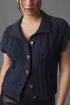 Thumbnail View 8: Pilcro Collared Cable Cardigan Sweater Vest