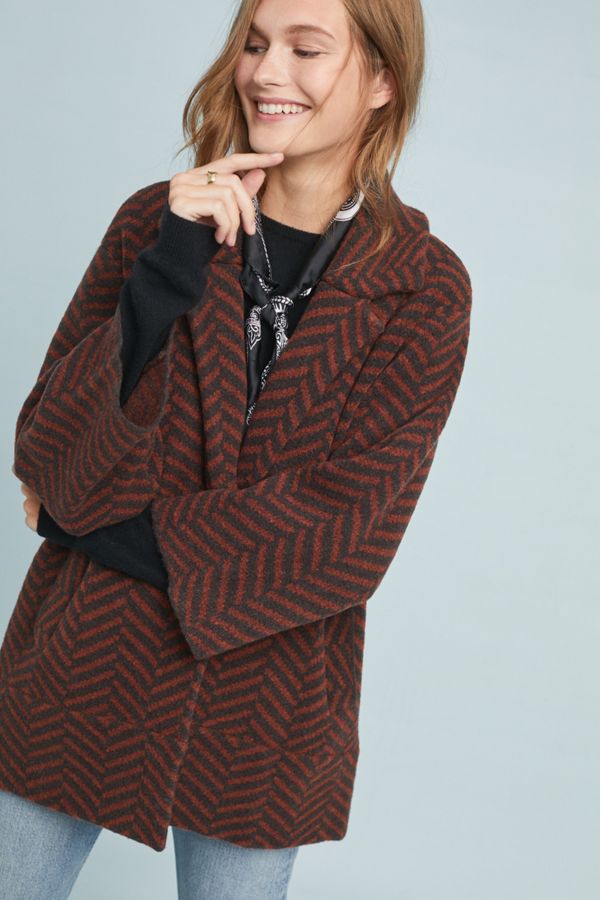 Herringbone Sweater Jacket Anthropologie UK
