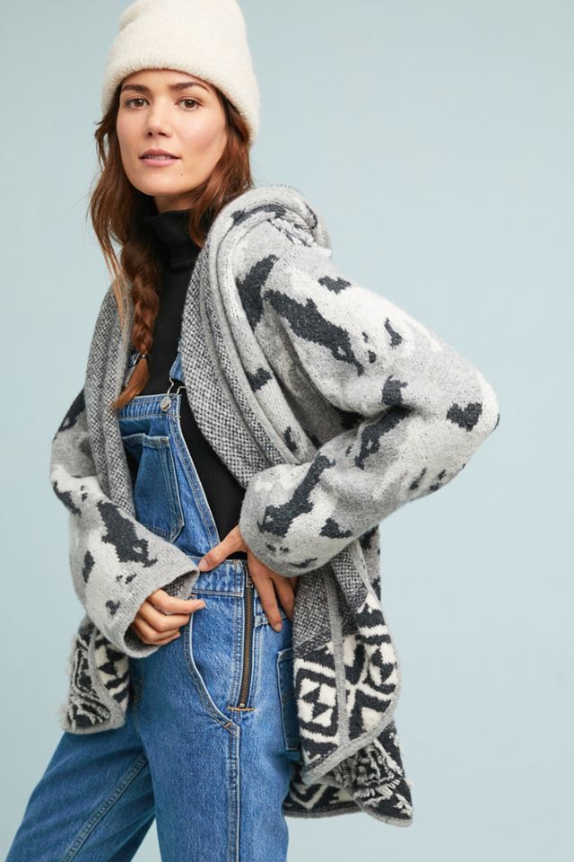 Llama Knit Cardigan Anthropologie