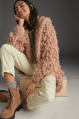 fake fur cardigan