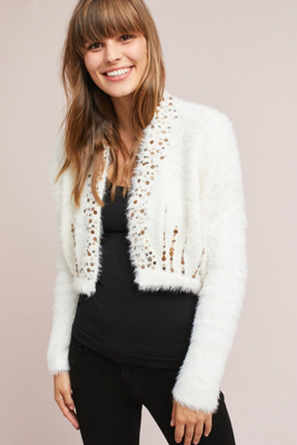 anthropologie knitted and knotted cardigan