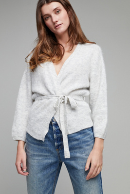 grey ballet wrap cardigan