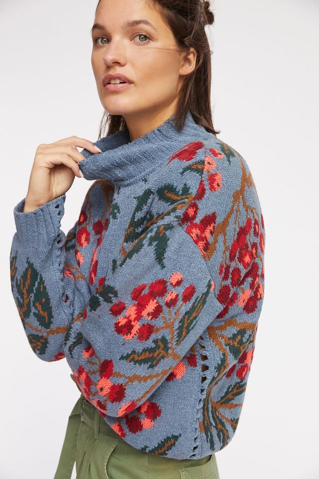 Blossom Mock Neck Sweater | Anthropologie