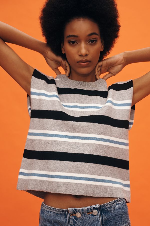 Slide View: 4: The Noah Muscle Tank Sweater by Maeve